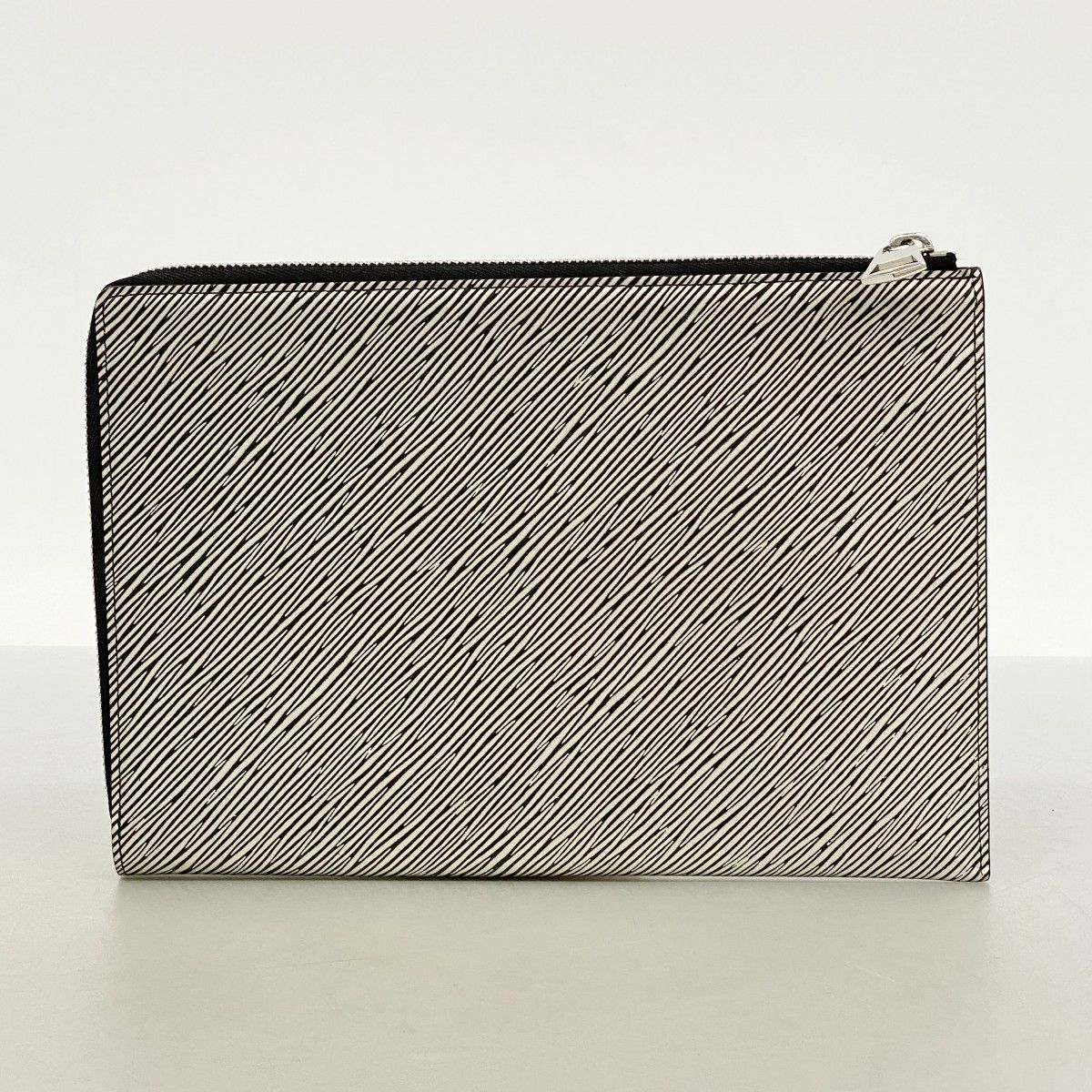 Louis Vuitton Clutch Epi Essential Pochette Plat Silver Black — view 7
