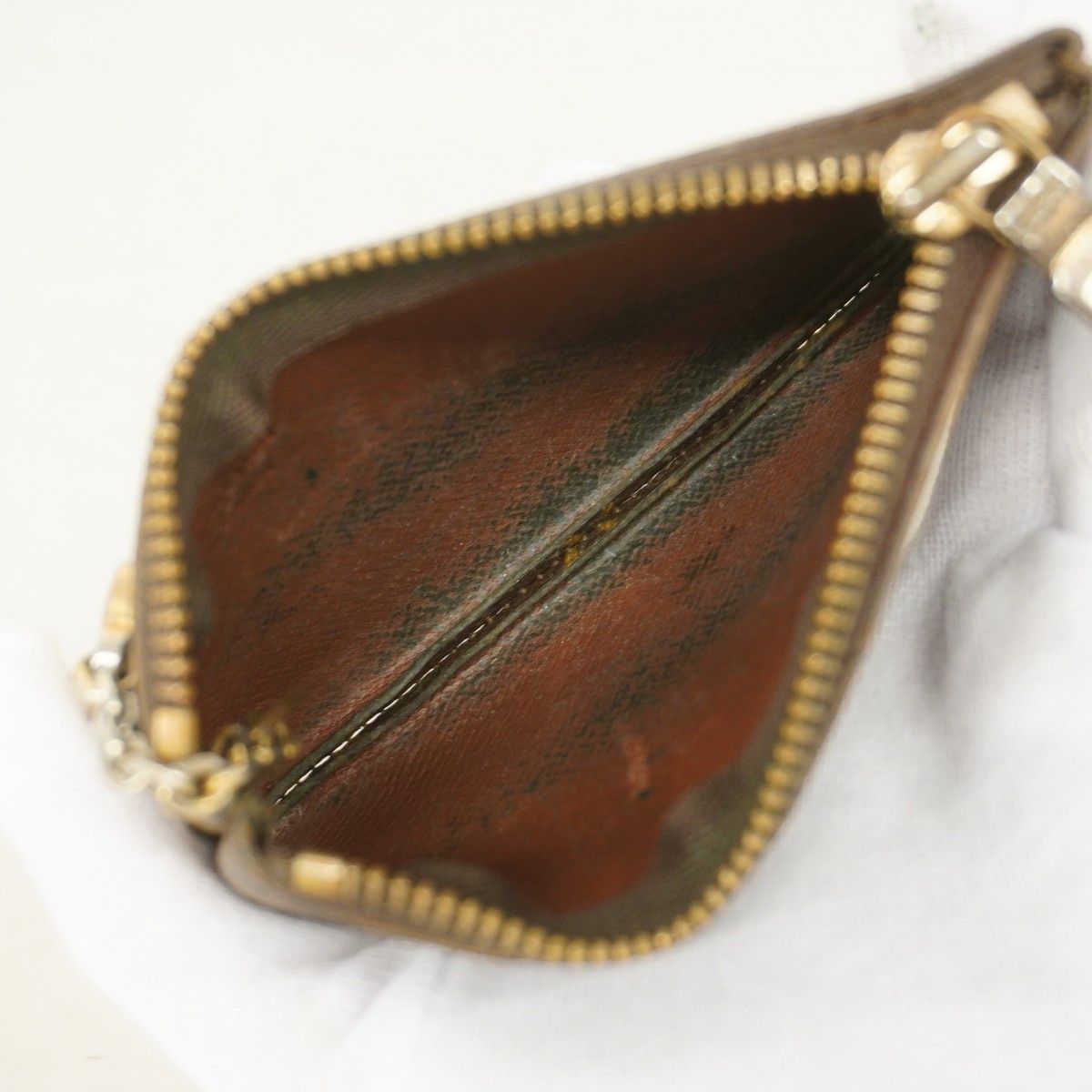 Louis Vuitton Coin Case Monogram Pochette Cles Brown — view 3