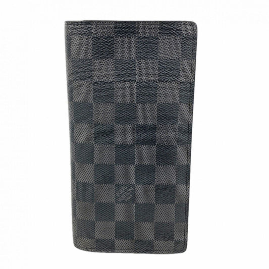Louis Vuitton Wallet Damier Graphite Portefeuille Brazza Black