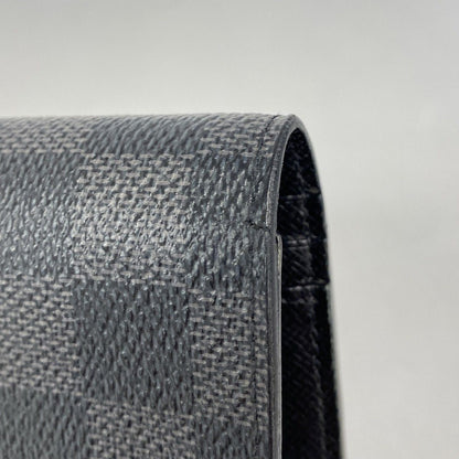 Louis Vuitton Wallet Damier Graphite Portefeuille Brazza Black — view 5