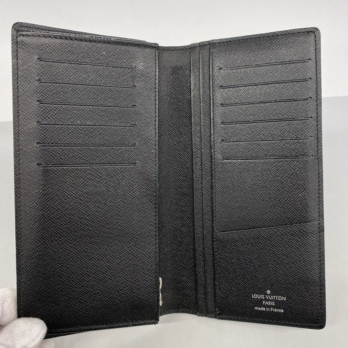 Louis Vuitton Wallet Damier Graphite Portefeuille Brazza Black — view 3