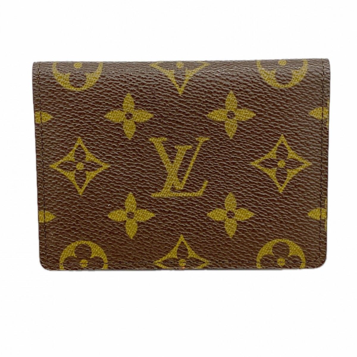 Louis Vuitton Card Case Monogram Porte 2 Cult Vertical Brown