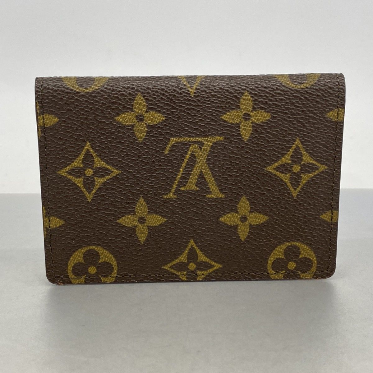 Louis Vuitton Card Case Monogram Porte 2 Cult Vertical Brown — view 7