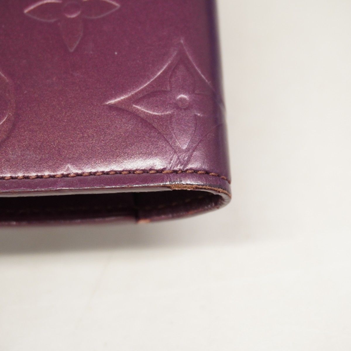 Louis Vuitton Trifold Wallet Monogram Matte Portresor International Violet — view 5
