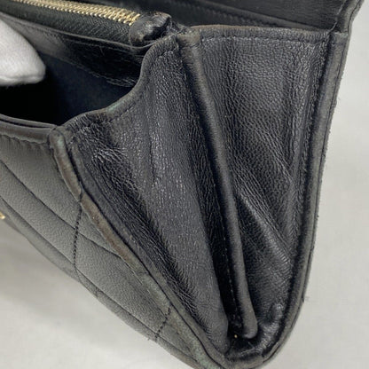 Chanel Wallet Quilted Lambskin Black Gold — view 9