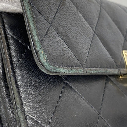 Chanel Wallet Quilted Lambskin Black Gold — view 5
