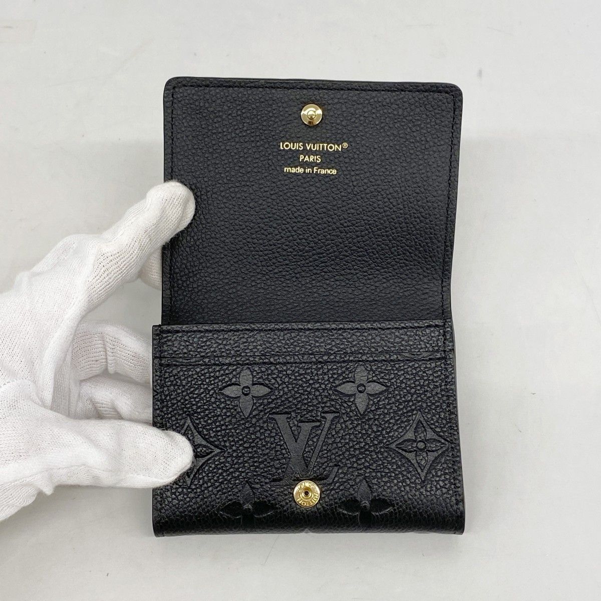 Louis Vuitton Business Card Holder Monogram Empreinte Noir — view 3