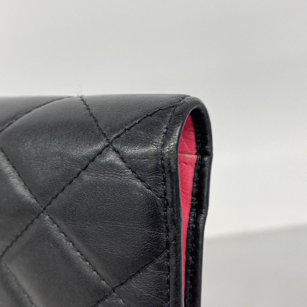 Chanel Wallet Cambon Lambskin Black White Silver — view 6