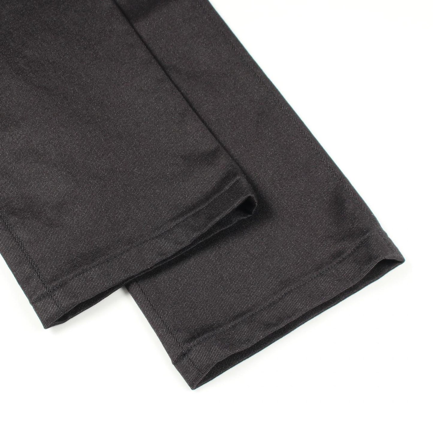 Chanel Denim Pants CC Logo Button Black Cotton — view 6
