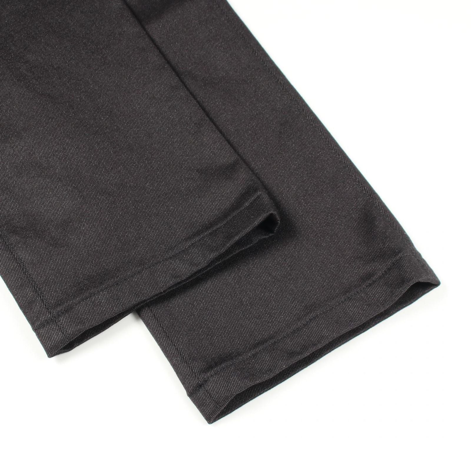 Chanel Denim Pants CC Logo Button Black Cotton — view 6