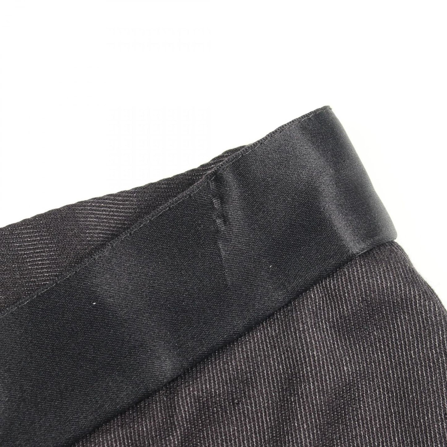 Chanel Denim Pants CC Logo Button Black Cotton — view 7