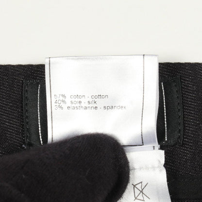 Chanel Denim Pants CC Logo Button Black Cotton — view 4