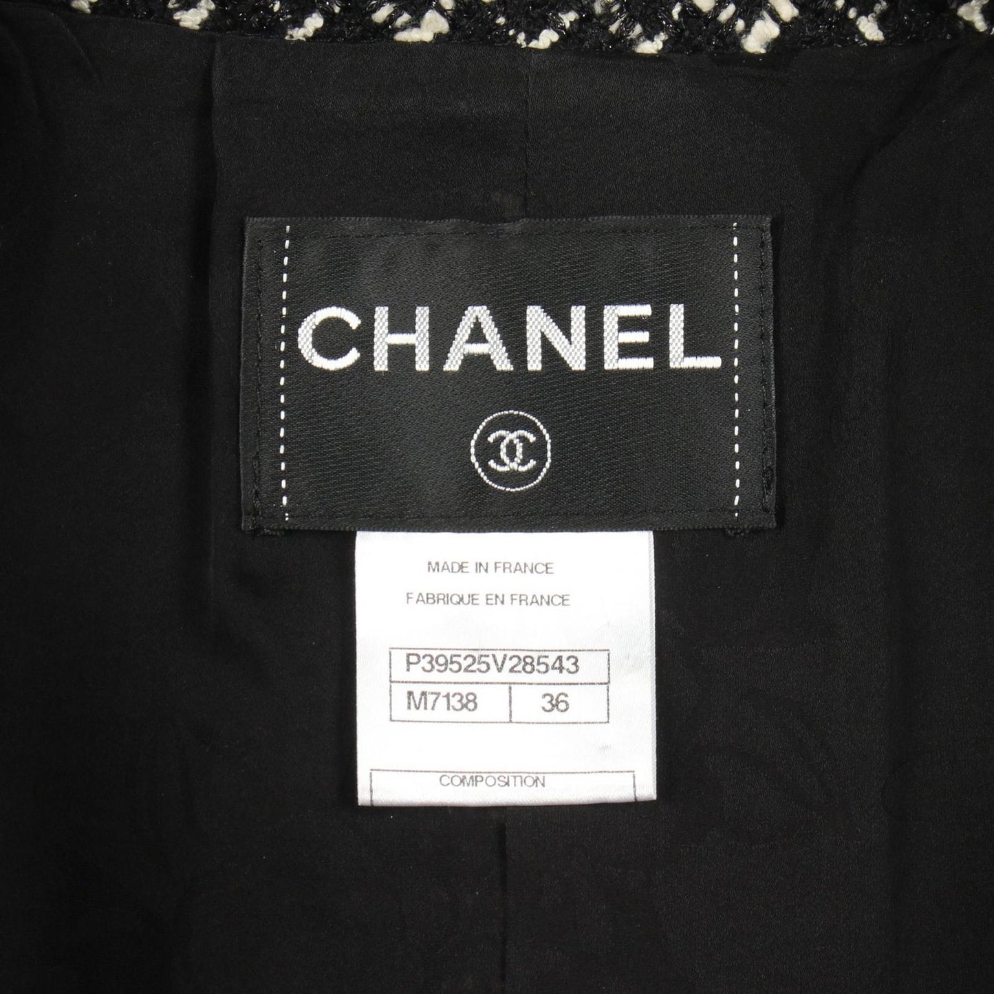 Chanel CC Logo Button Tweed Wool Jacket — view 3