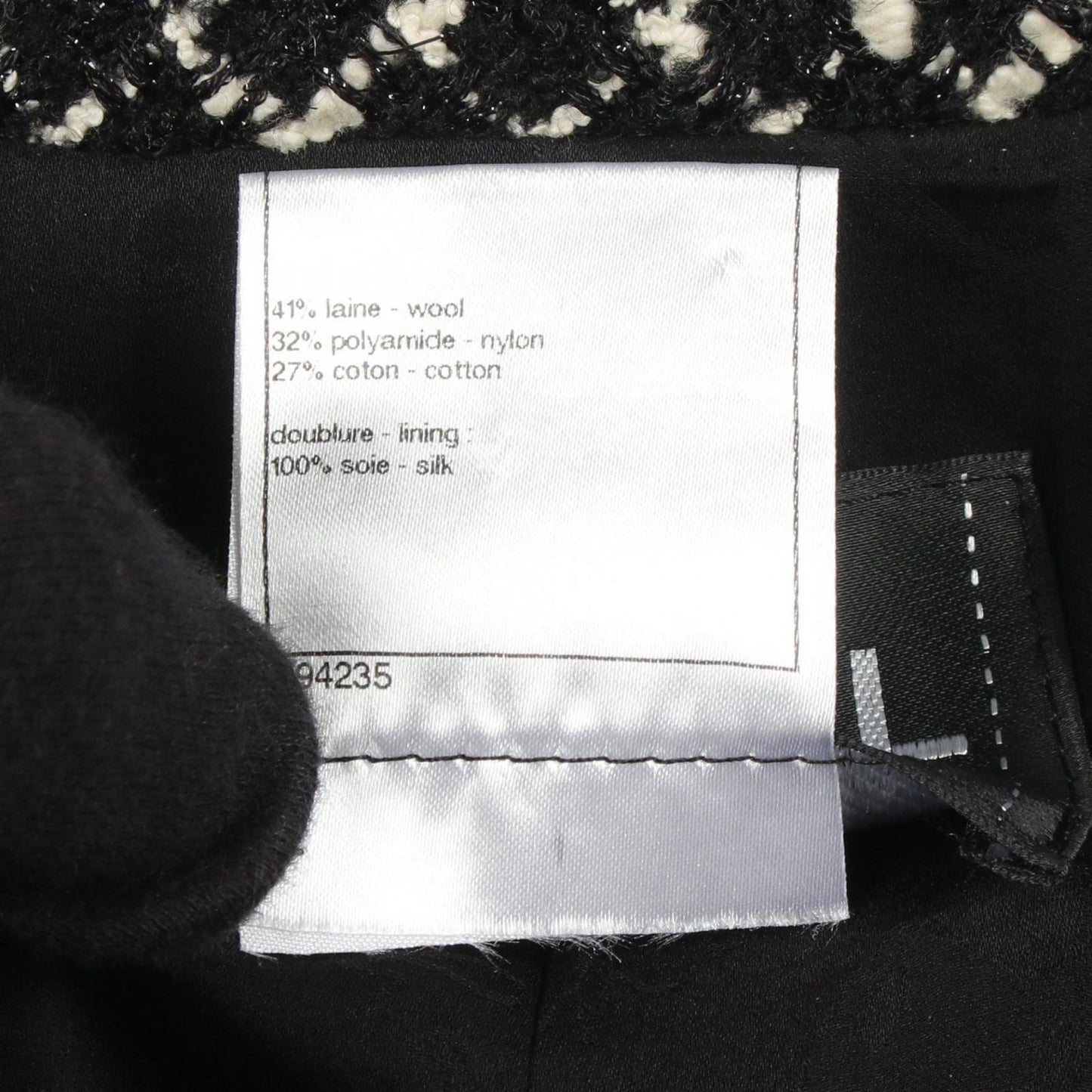 Chanel CC Logo Button Tweed Wool Jacket — view 5