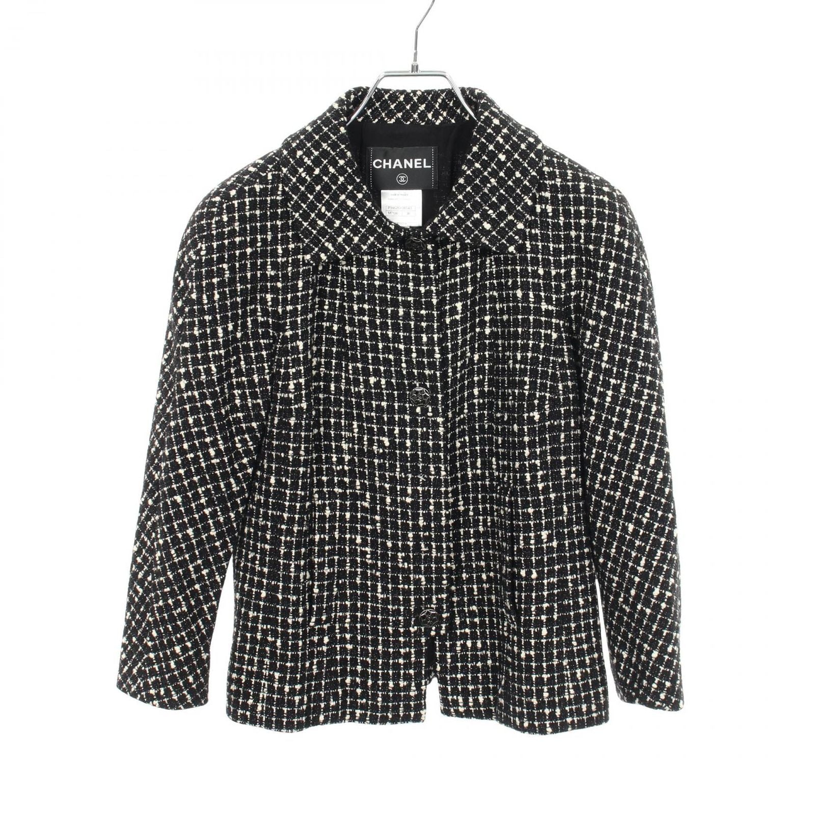 Chanel CC Logo Button Tweed Wool Jacket
