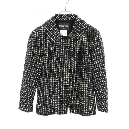 Chanel CC Logo Button Tweed Wool Jacket