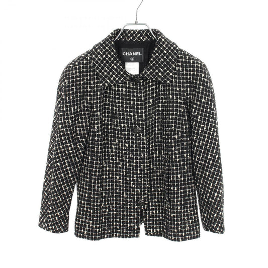 Chanel CC Logo Button Tweed Wool Jacket