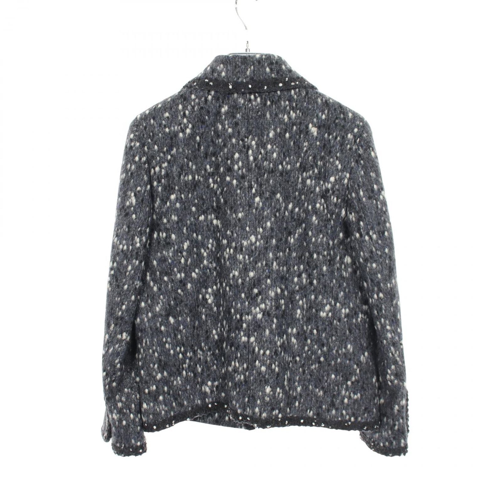 Chanel CC Logo Button Wool Nylon Jacket — view 2