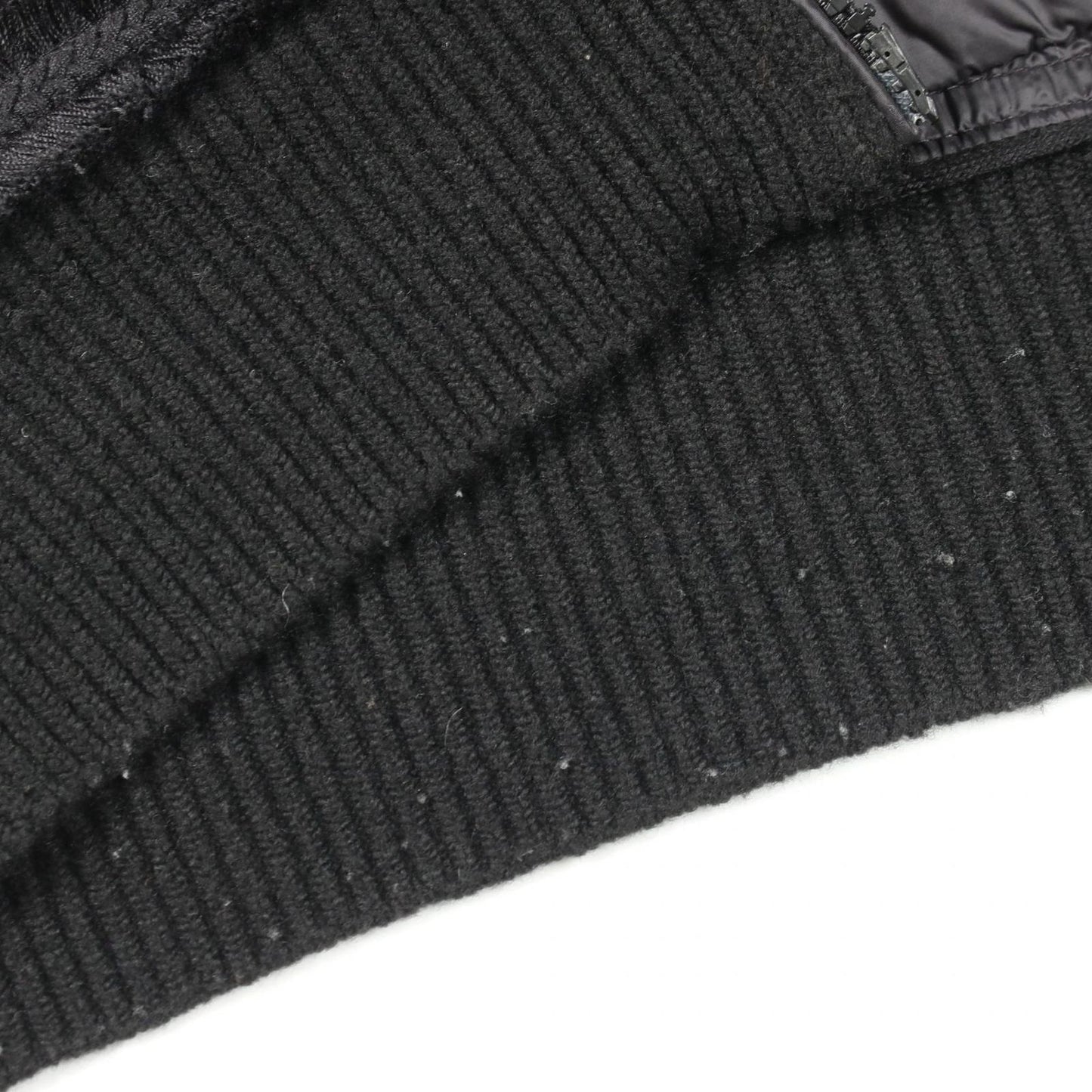 Moncler Down Jacket Knit Switch Nylon Wool — view 7