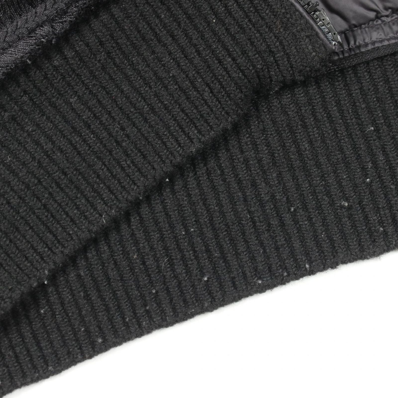 Moncler Down Jacket Knit Switch Nylon Wool — view 7