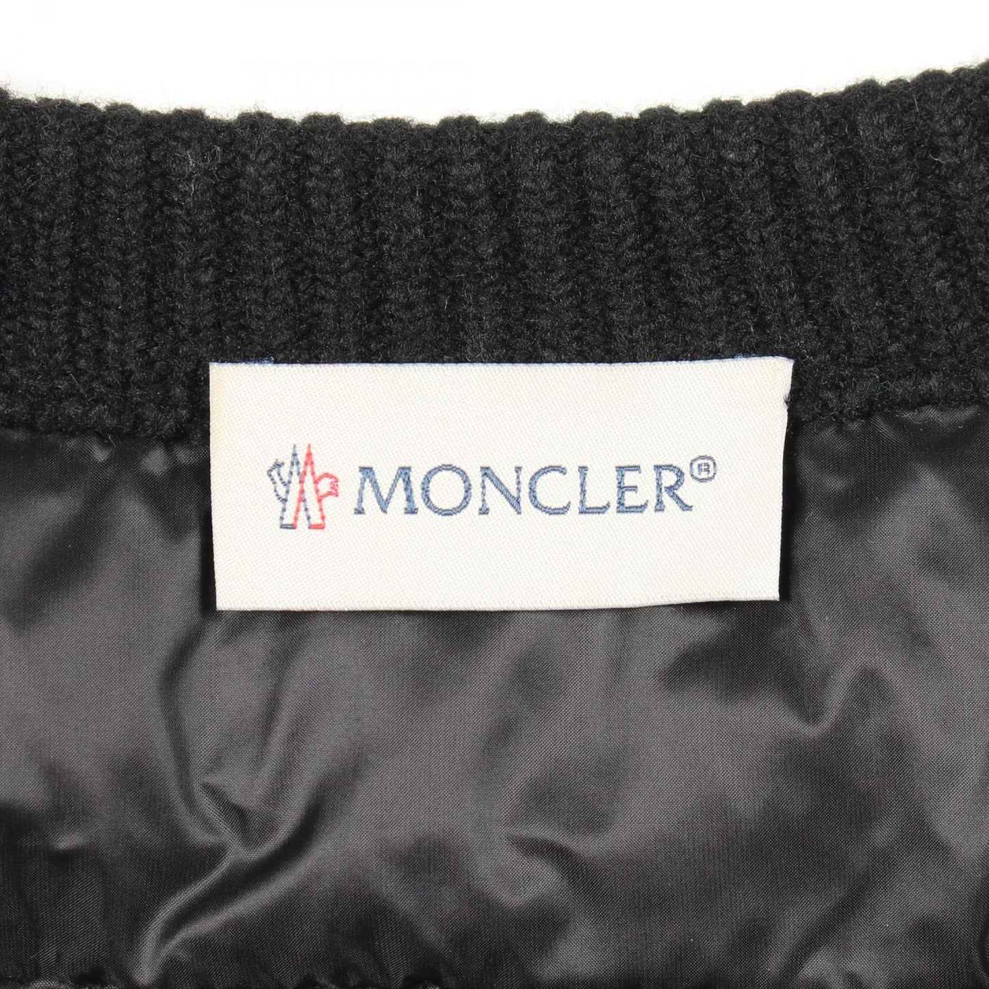 Moncler Down Jacket Knit Switch Nylon Wool — view 3