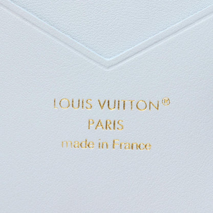 Louis Vuitton Bifold Wallet LV Vertical Compact Blue Olympe Leather — view 5