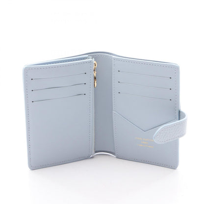 Louis Vuitton Bifold Wallet LV Vertical Compact Blue Olympe Leather — view 3