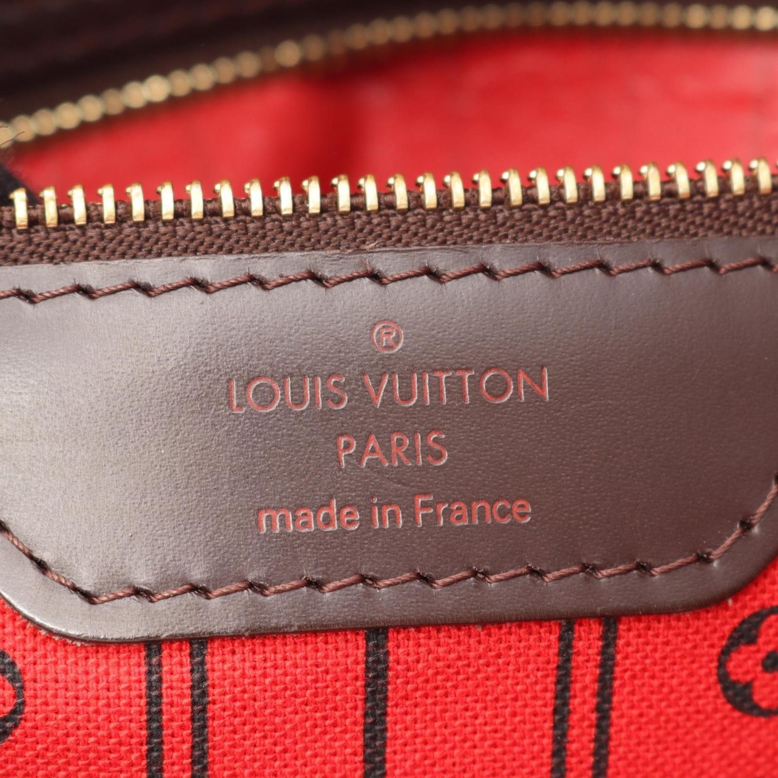 Louis Vuitton Tote Neverfull Damier Ebene Canvas Leather — view 4