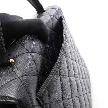 Chanel Handbag Quilted Black Caviar Leather Top Handle — view 6