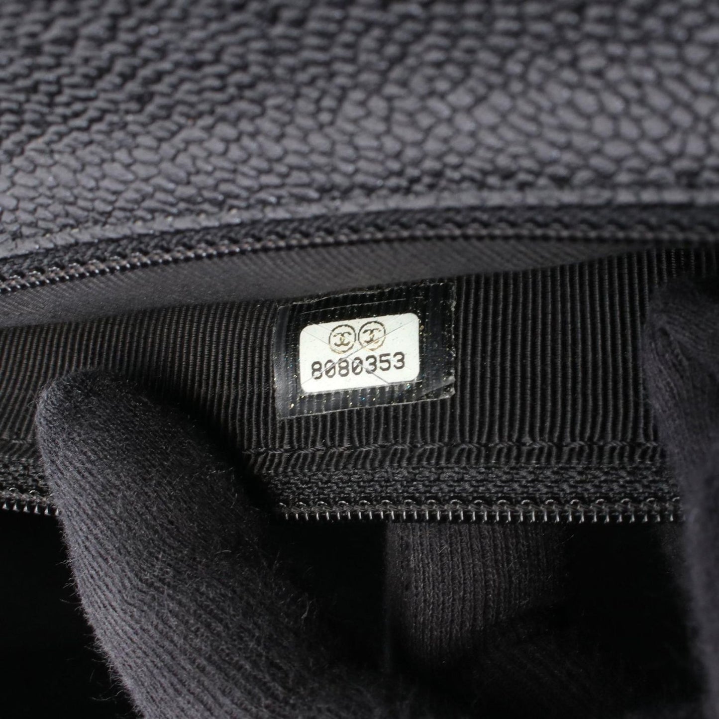 Chanel Handbag Quilted Black Caviar Leather Top Handle — view 5