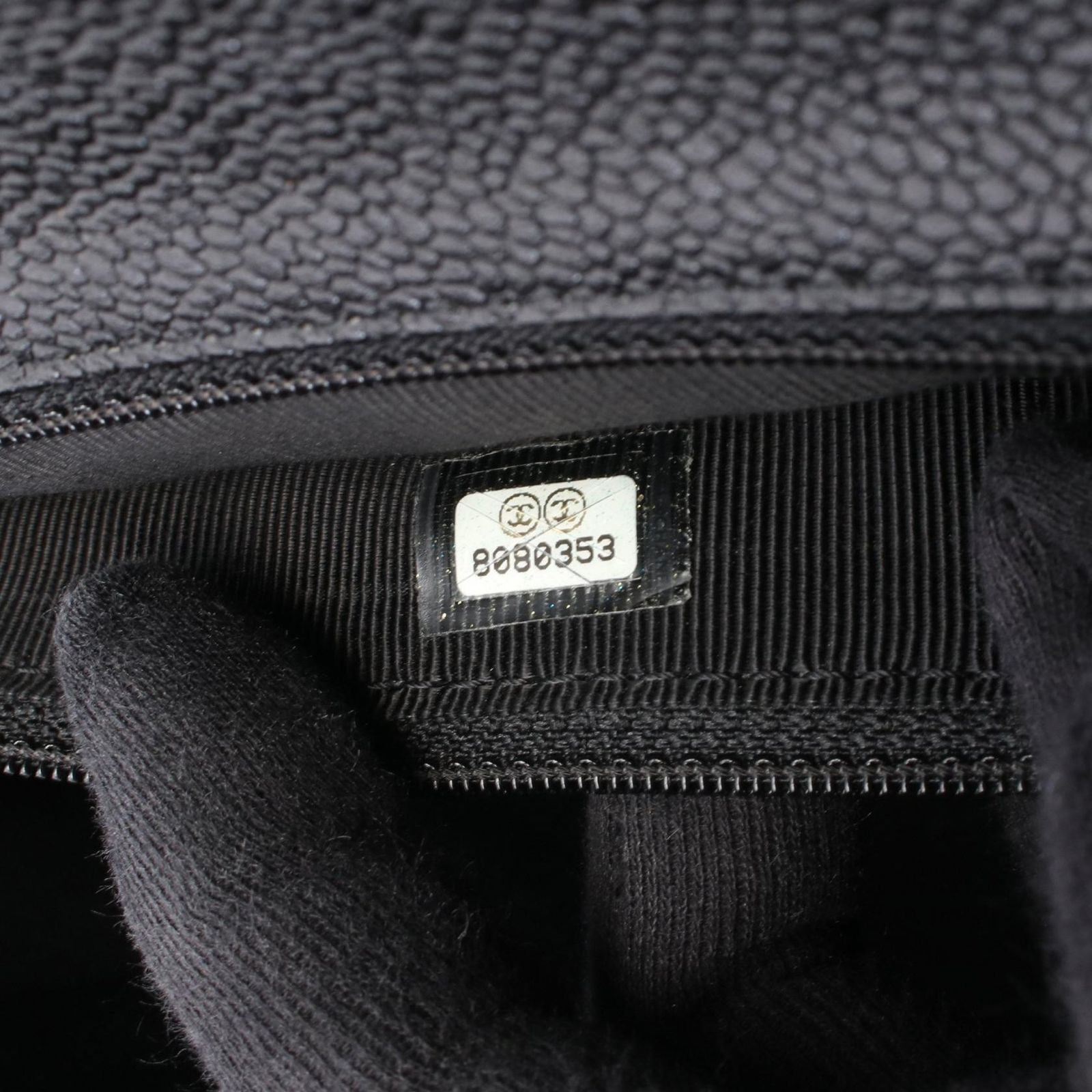 Chanel Handbag Quilted Black Caviar Leather Top Handle — view 5