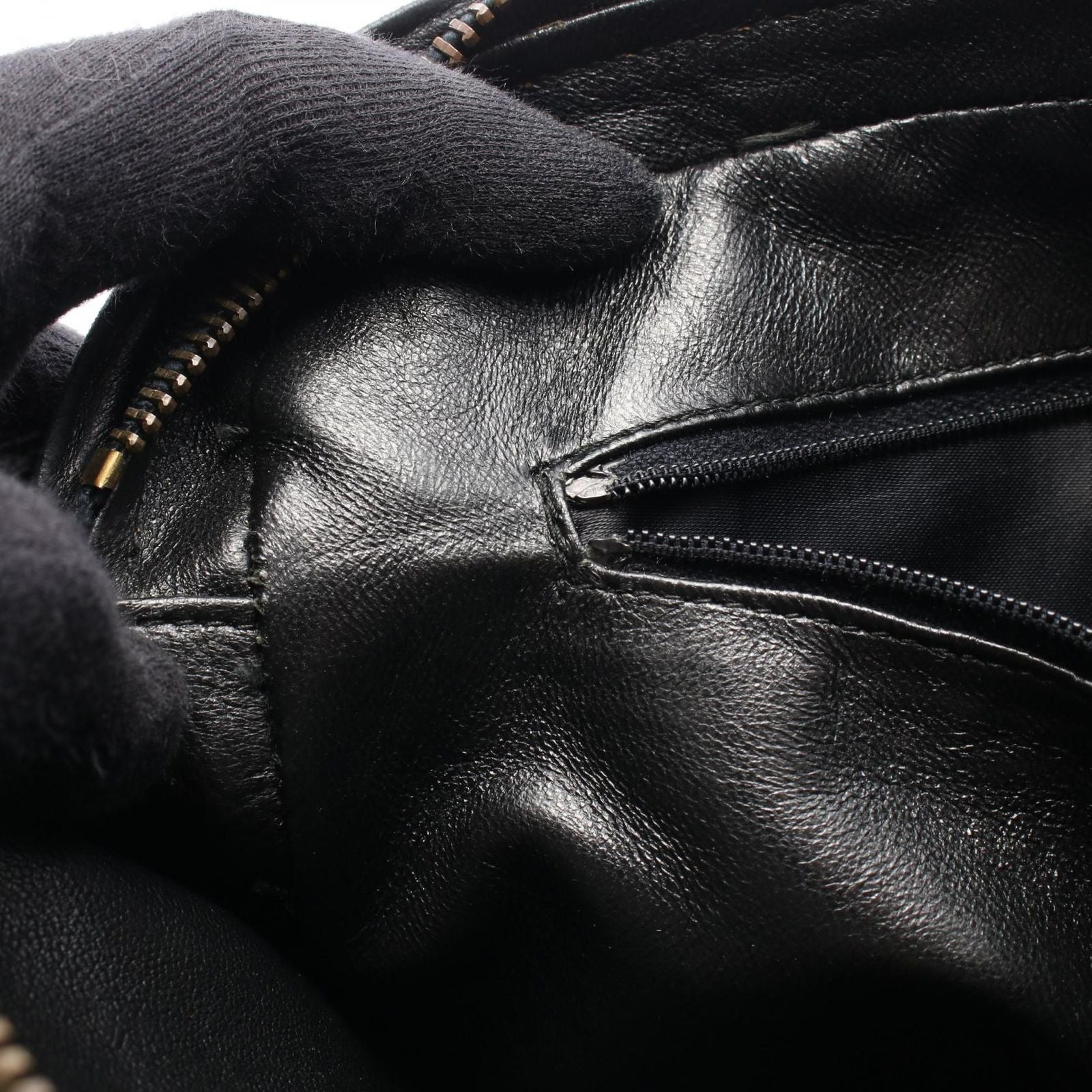 Chanel Shoulder Bag Quilted Tassel Black Lambskin Fringe Chain — view 6