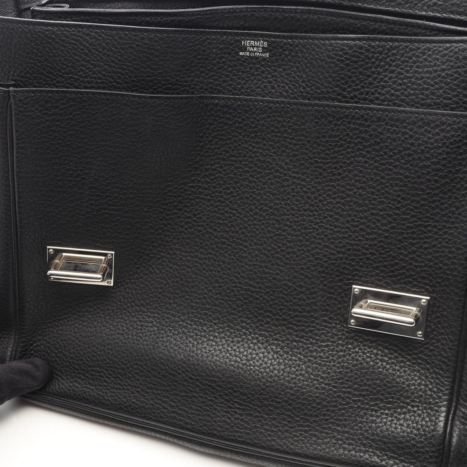 Hermes Shoulder Bag Steve Besace 35 Black — view 9