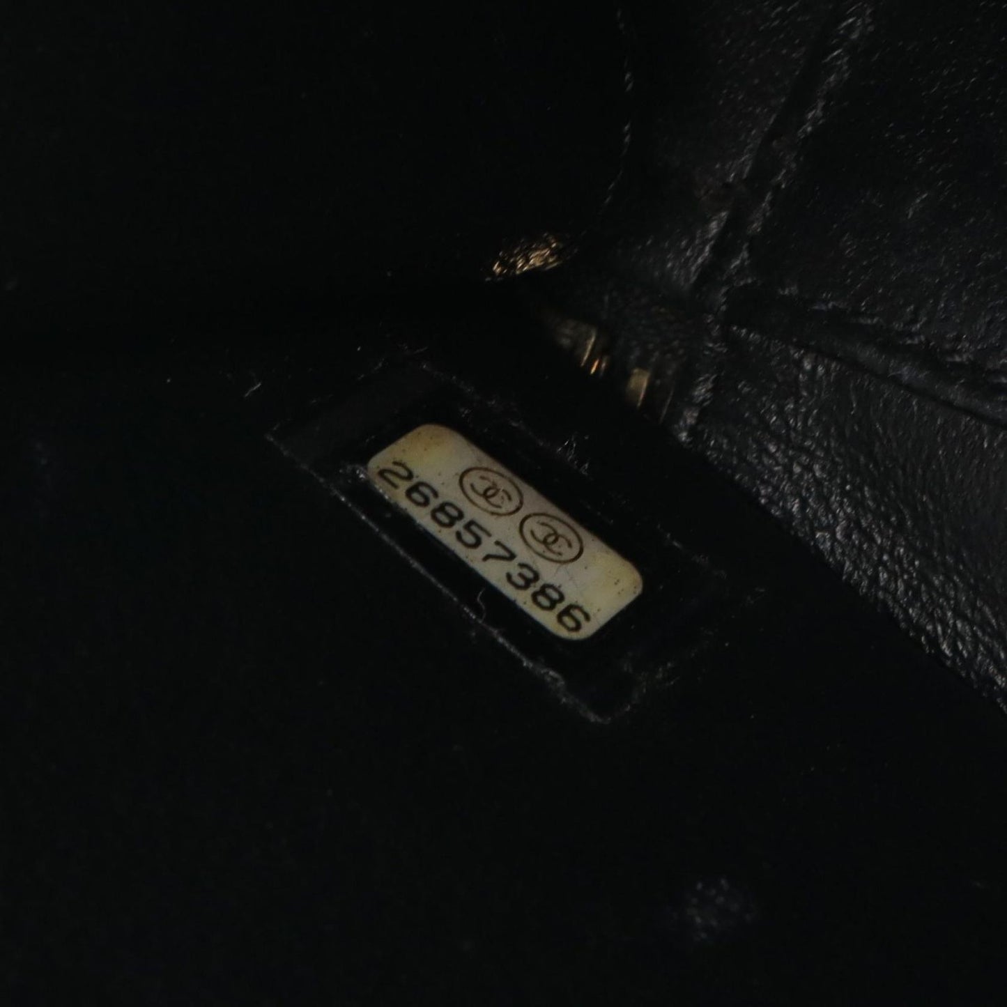 Chanel Shoulder Bag CC Figuri Small Vanity Black Caviar Leather CC Quilted Chain — view 5