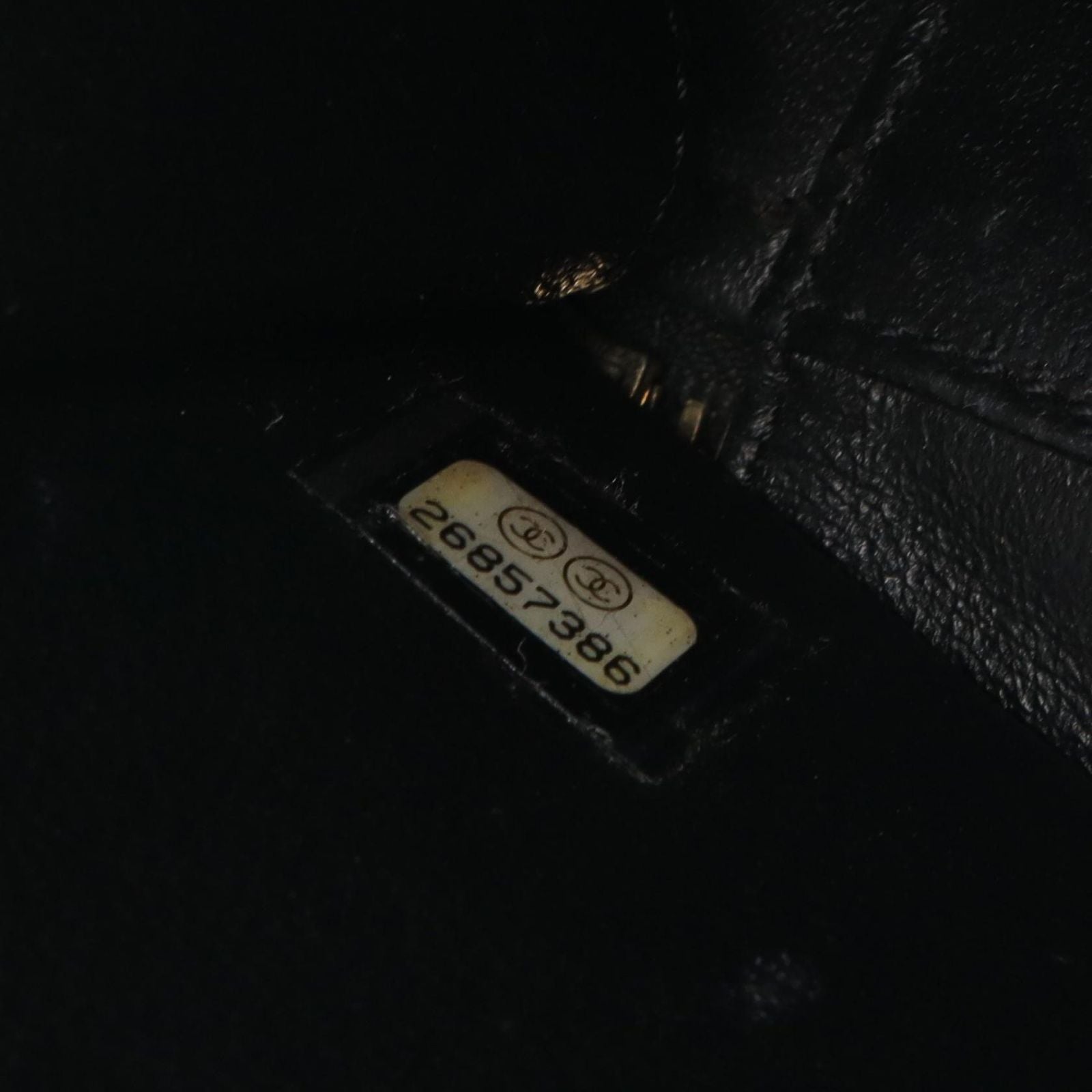 Chanel Shoulder Bag CC Figuri Small Vanity Black Caviar Leather CC Quilted Chain — view 5