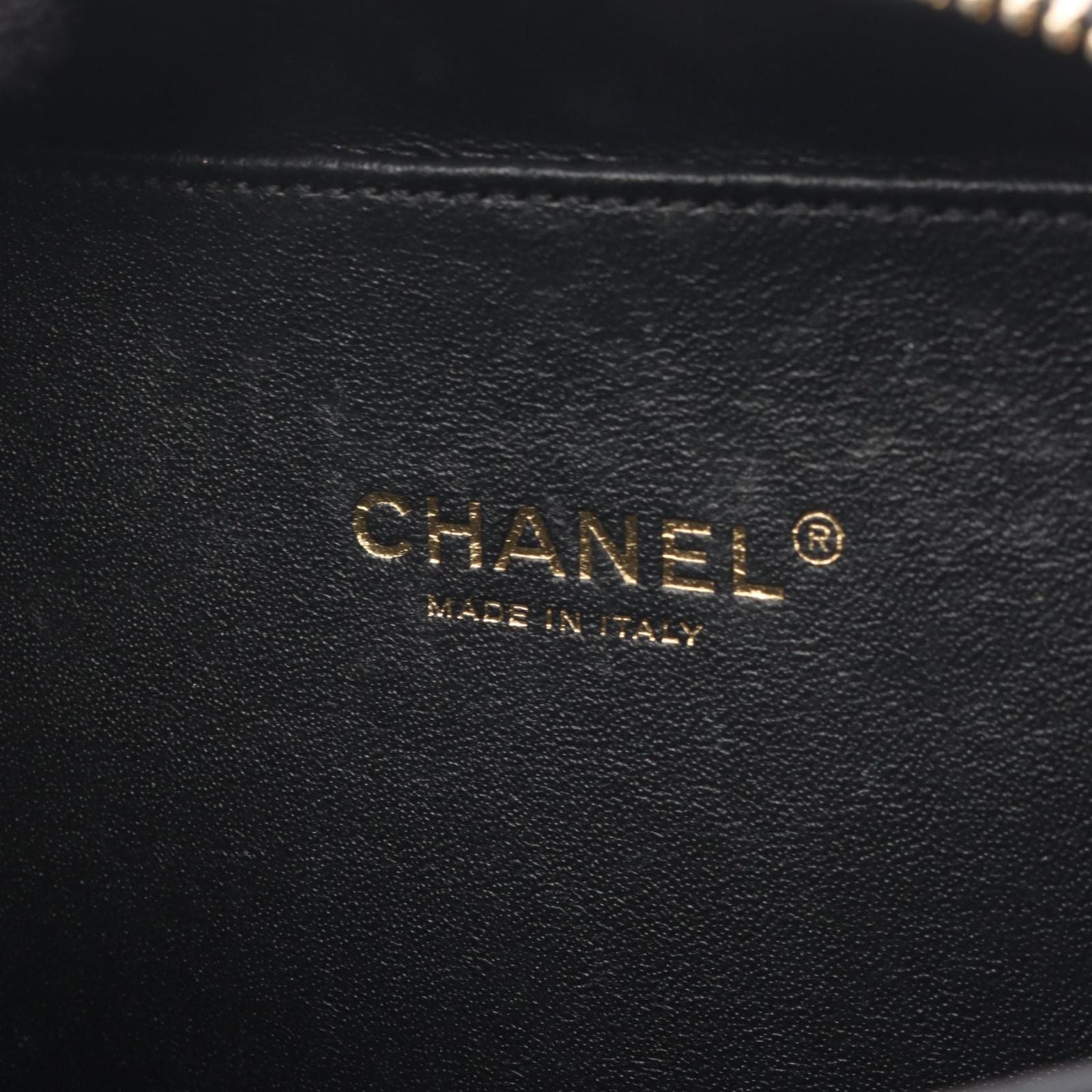 Chanel Shoulder Bag CC Figuri Small Vanity Black Caviar Leather CC Quilted Chain — view 4