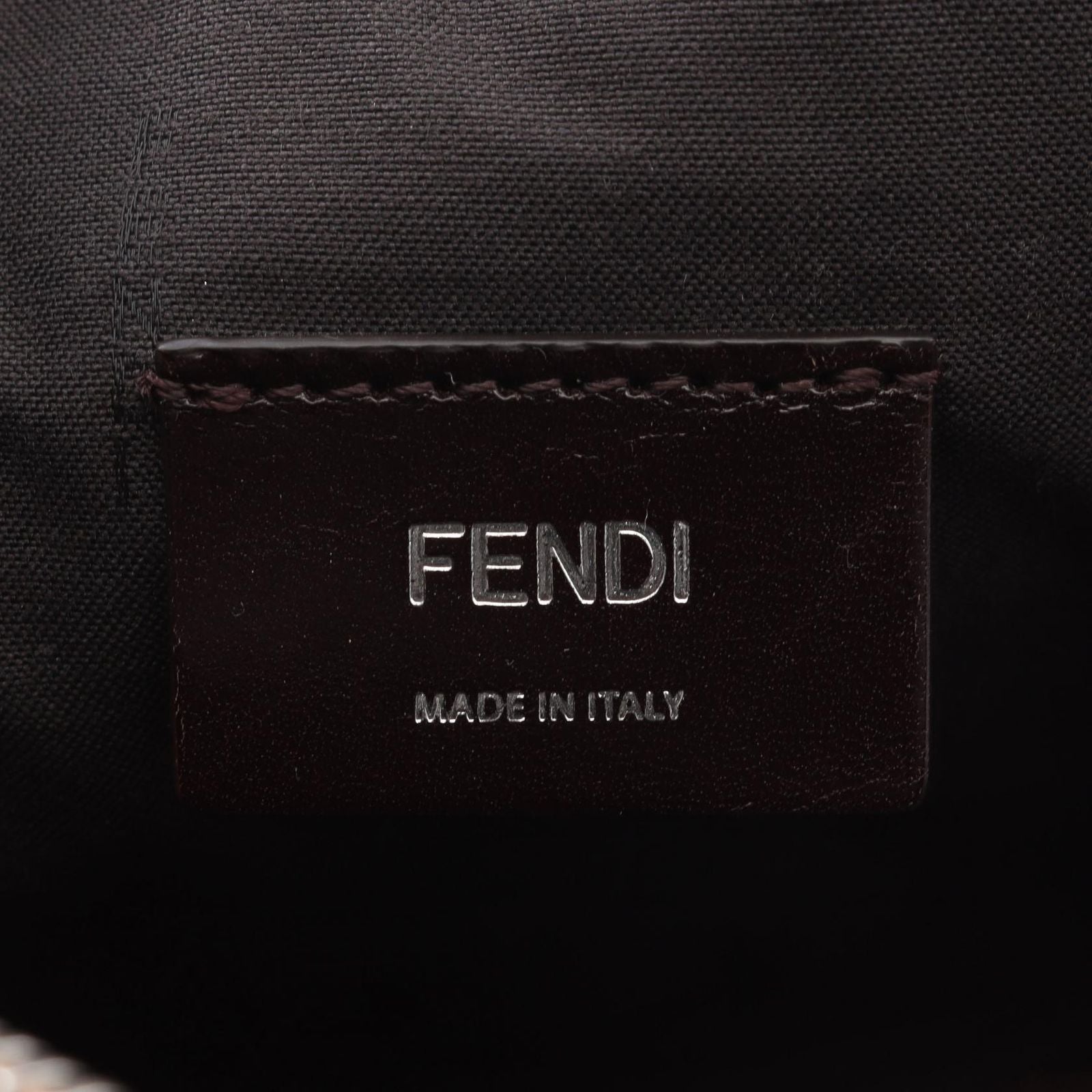 Fendi Shoulder Bag Shadow Diagonal Duo Zucca Dark Brown Beige Canvas Leather — view 4
