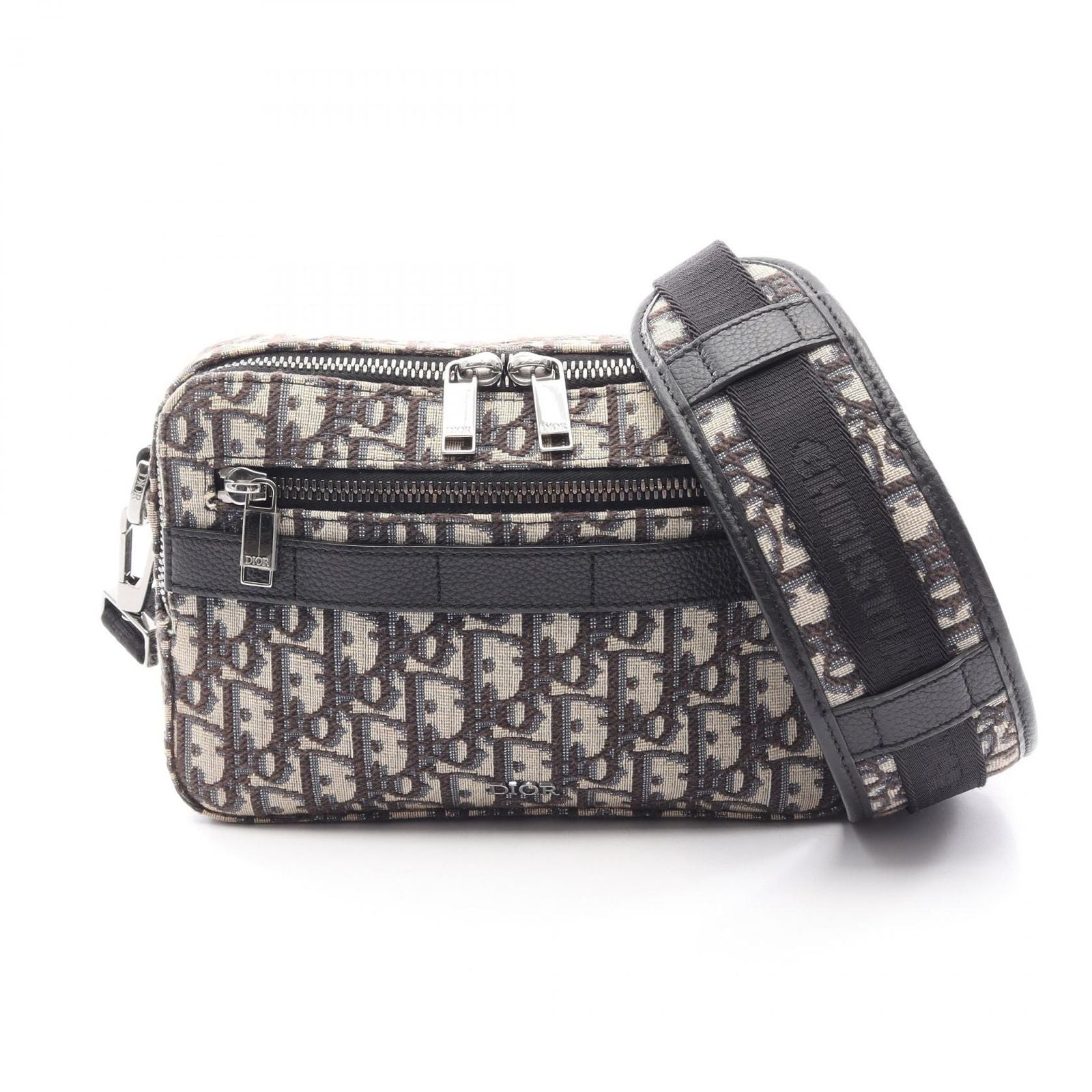 Dior Shoulder Bag Safari Oblique Navy Canvas