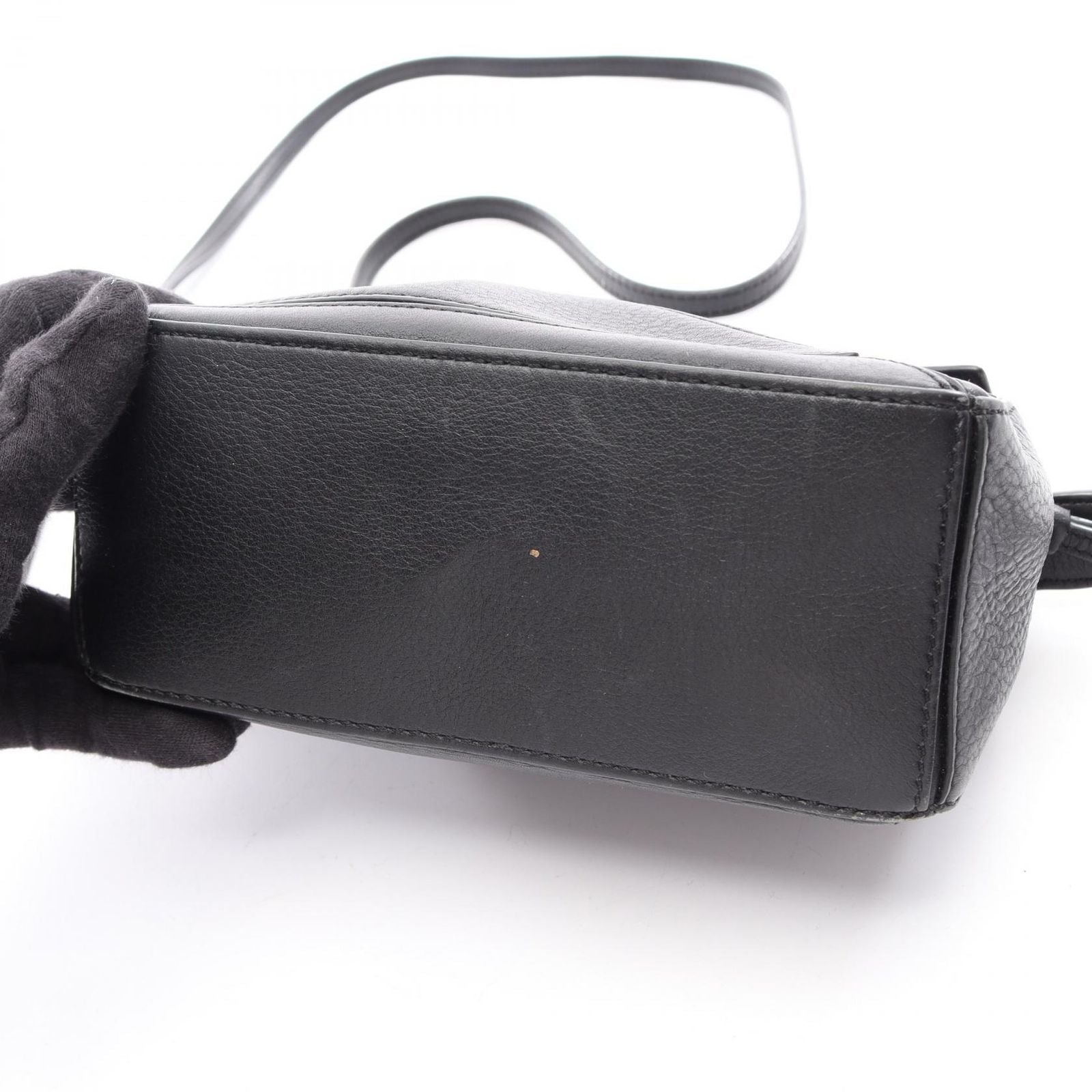 Loewe Handbag Puzzle Bag Mini 2-Way 322 30 Black Leather — view 7