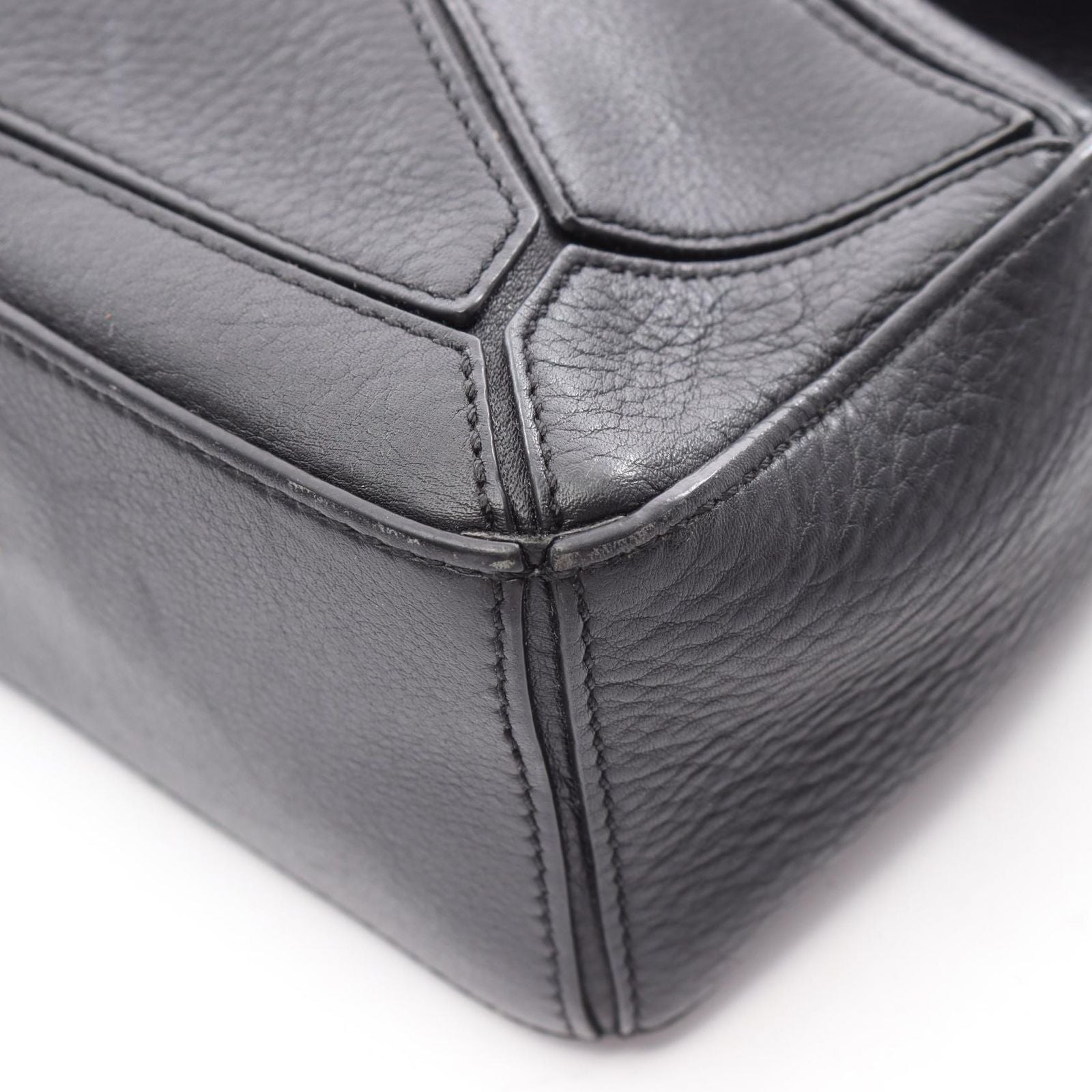 Loewe Handbag Puzzle Bag Mini 2-Way 322 30 Black Leather — view 8
