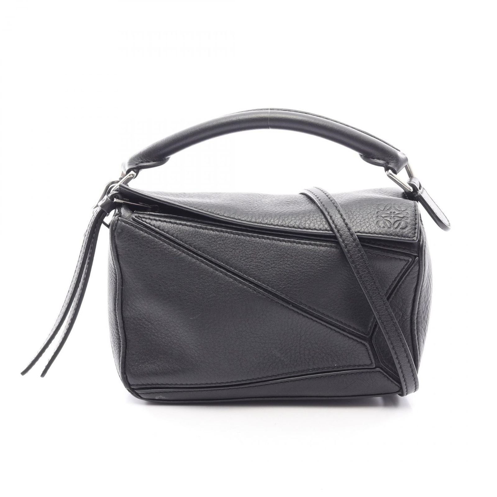 Loewe Handbag Puzzle Bag Mini 2-Way 322 30 Black Leather
