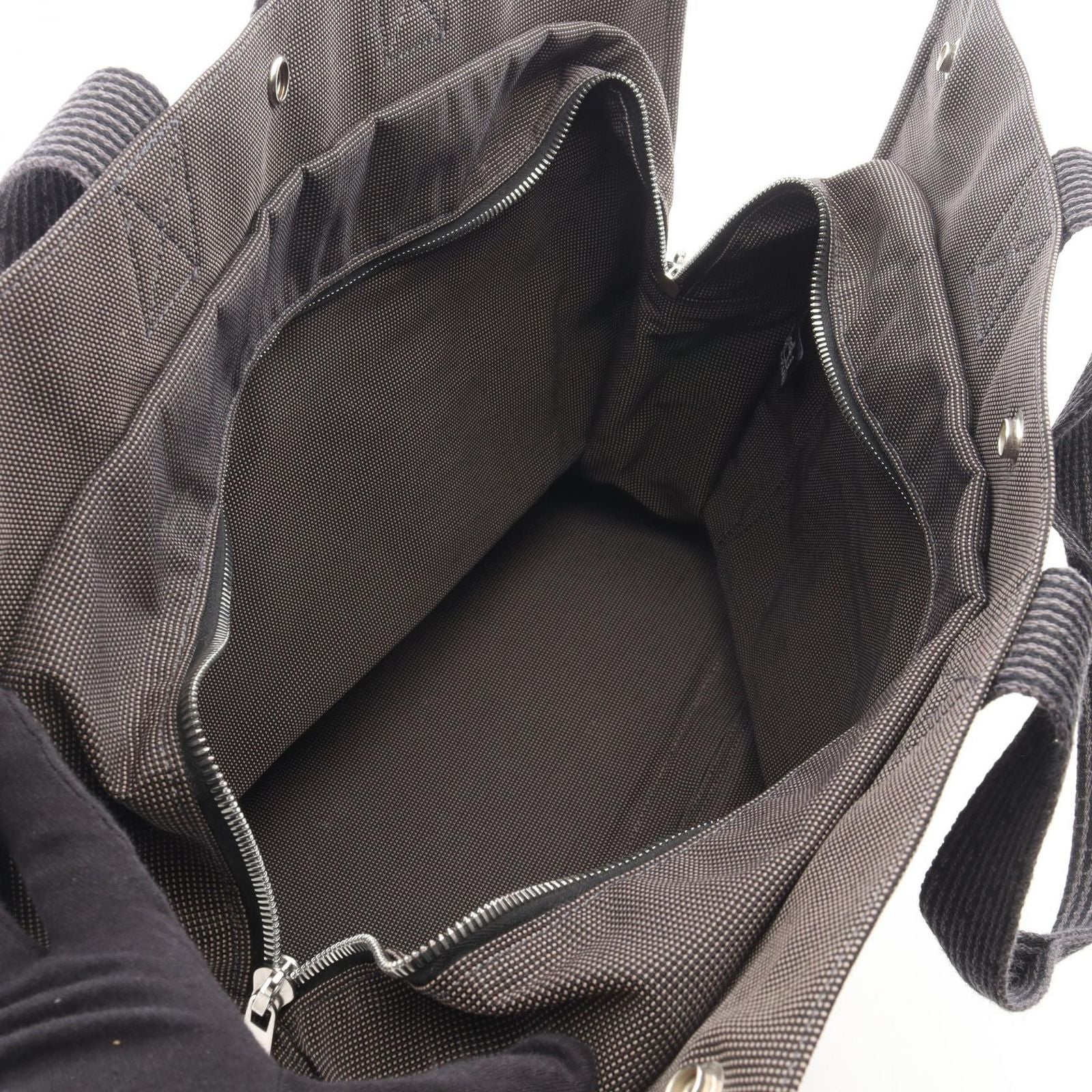 Hermes Tote Her Line GM Gray Canvas — view 3