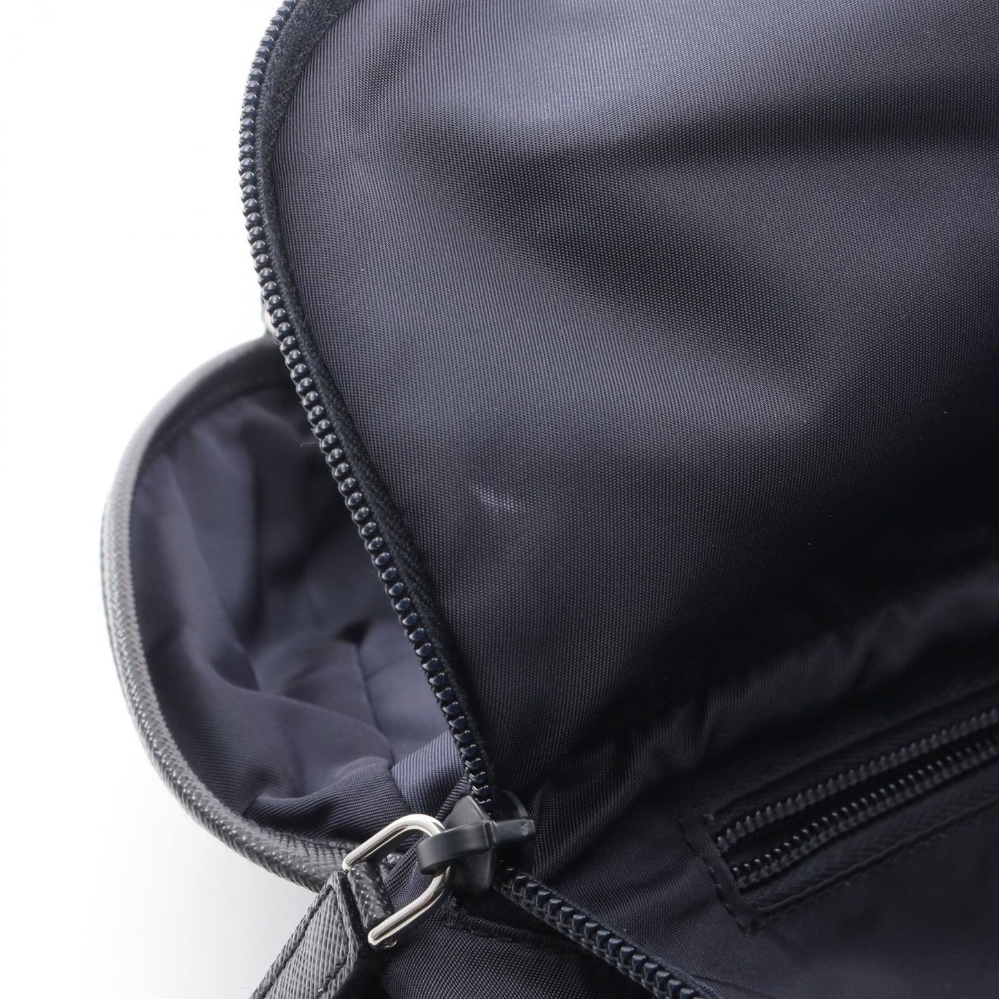 Prada Shoulder Bag Re-Nylon Navy Nylon Saffiano Leather Triangle Logo — view 7