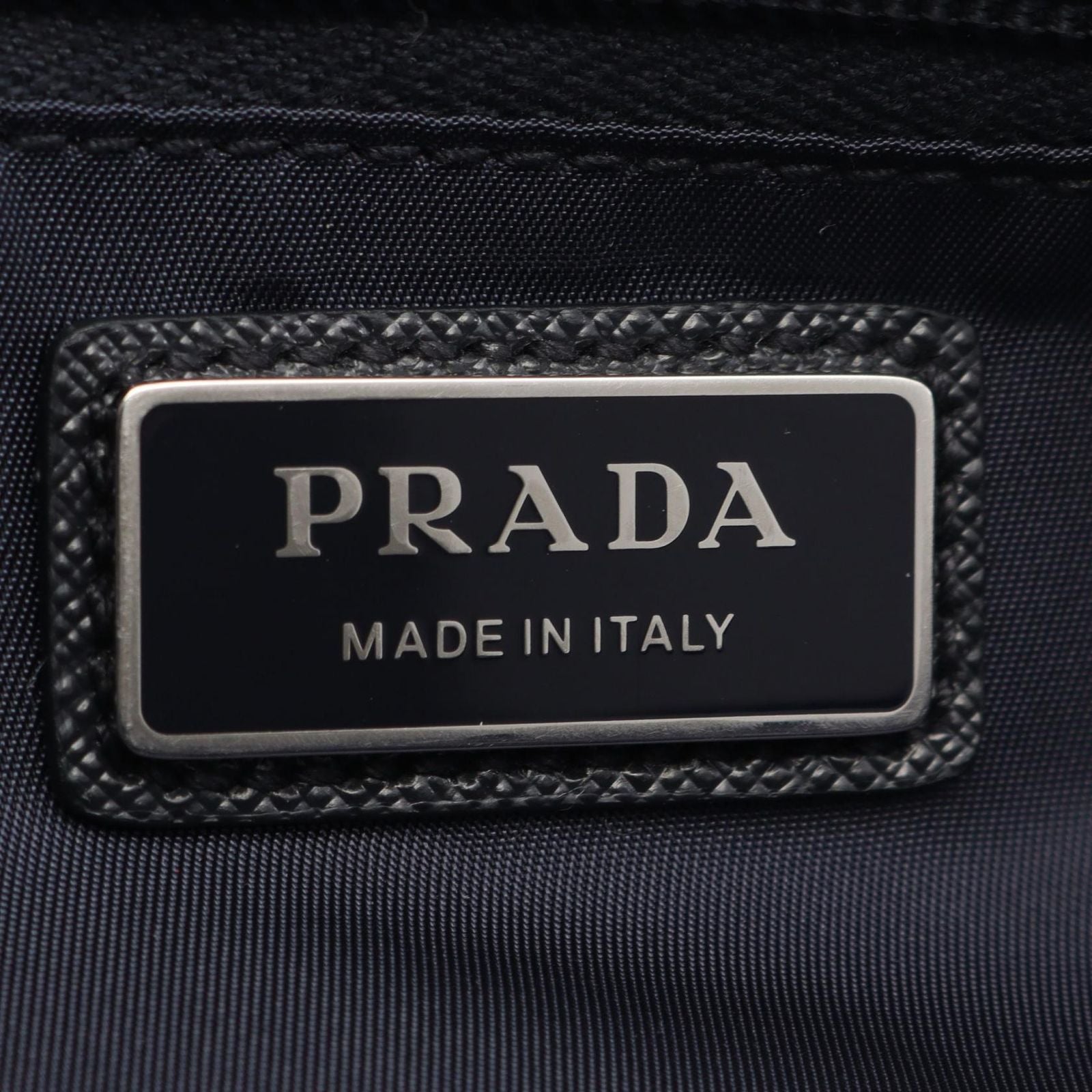 Prada Shoulder Bag Re-Nylon Navy Nylon Saffiano Leather Triangle Logo — view 4