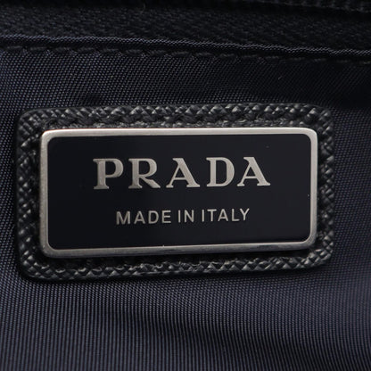 Prada Shoulder Bag Re-Nylon Navy Nylon Saffiano Leather Triangle Logo — view 4