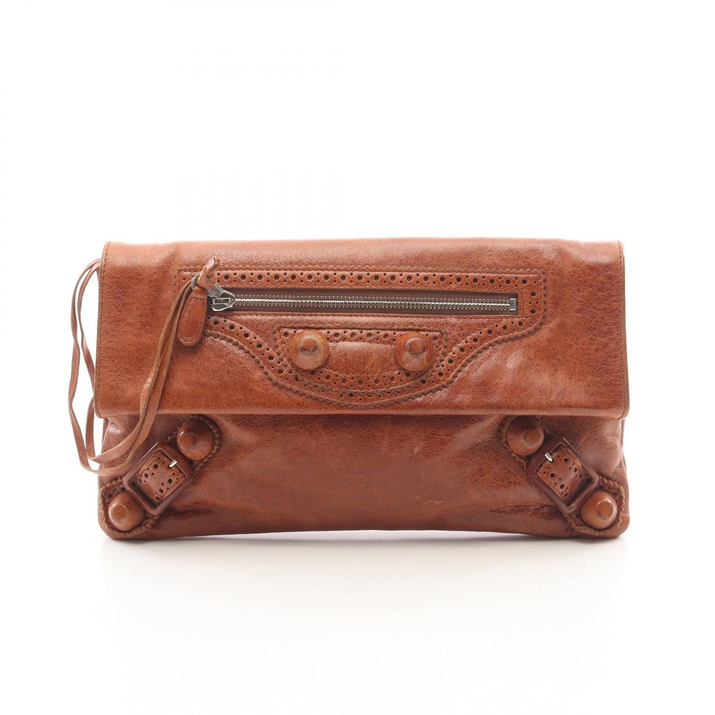 Balenciaga Clutch Giant Envelope Brown Leather Classic