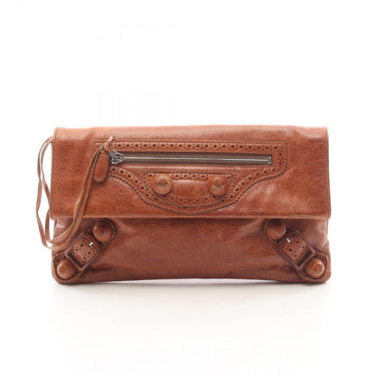 Balenciaga Clutch Giant Envelope Brown Leather Classic