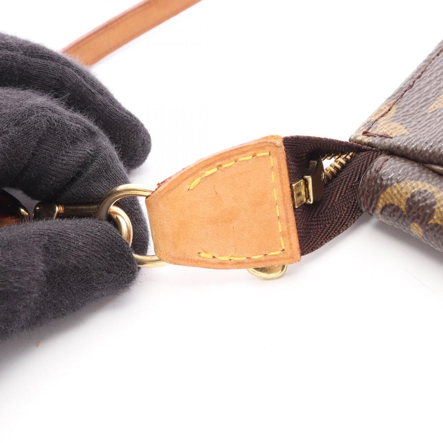 Louis Vuitton Handbag Pochette Monogram Canvas Leather — view 7