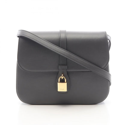 Celine Shoulder Bag Medium Tabou Charcoal Gray Leather Midi