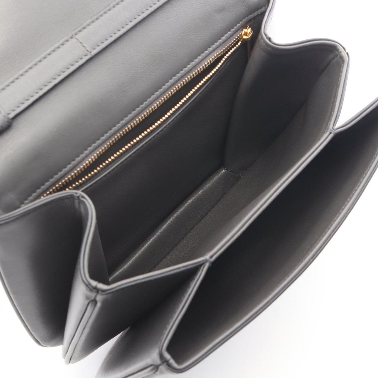 Celine Shoulder Bag Medium Tabou Charcoal Gray Leather Midi — view 3